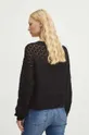 Sweter damski ażurowy kolor czarny 50 % Akryl, 50 % Bawełna