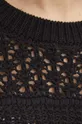 Sweter damski ażurowy kolor czarny