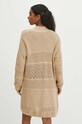 Kardigan damski ażurowy kolor beżowy beżowy RS24-SWD107