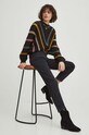 Sweter damski ażurowy kolor czarny RS24.SWD401 czarny RS24