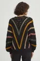 Sweter damski ażurowy kolor czarny 100 % Akryl