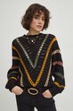 Sweter damski ażurowy kolor czarny czarny RS24.SWD401
