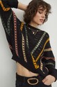Sweter damski ażurowy kolor czarny RS24.SWD401 czarny