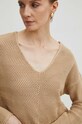 Sweter damski ażurowy kolor beżowy beżowy RS24.SWD500