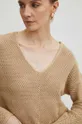 beżowy Sweter damski ażurowy kolor beżowy