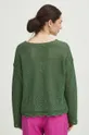 Sweter damski ażurowy kolor zielony 50 % Bawełna, 50 % Akryl