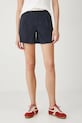 Szorty damskie z paskiem gładkie kolor granatowy RS24.SZD073 granatowy RS24