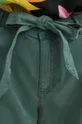 turkusowy Szorty damskie gładkie z wiązaniem w talii kolor zielony