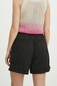 Odzież Szorty damskie z paskiem gładkie kolor czarny RS24.SZD080 czarny