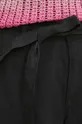 czarny Szorty damskie gładkie z wiązaniem w talii kolor czarny