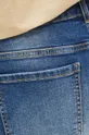 modrá Rifľové krátke nohavice dámske spratý denim modrá farba