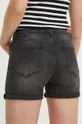 Rifľové krátke nohavice dámske spratý denim čierna farba <p>Hlavný materiál: 99 % Bavlna, 1 % Elastan Doplnkový materiál: 100 % Bavlna</p>