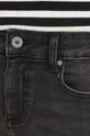 czarny Szorty jeansowe damskie z efektem sprania kolor czarny