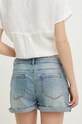 Odzież Szorty jeansowe damskie boyfriend z efektem sprania kolor niebieski RS24.SZD0A0 niebieski