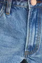 niebieski Szorty jeansowe bawełniane damskie loose kolor niebieski