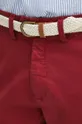 bordowy Szorty bawełniane męskie z domieszką elastanu z fakturą kolor bordowy