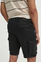 Szorty jeansowe męskie z efektem sprania i kieszeniami cargo kolor czarny Materiał główny: 99 % Bawełna, 1 % Elastan, Podszewka: 100 % Bawełna