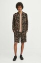 Bavlnené šortky pánske so vzorom čierna farba RS24.SZM720 čierna RS24