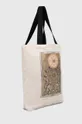 Bavlnená taška dámska z kolekcie Zverokruh - Blíženci béžová farba béžová