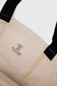 béžová Bavlnená taška dámska z kolekcie Zverokruh - Blíženci béžová farba