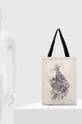 Bavlnená taška dámska z kolekcie Zverokruh - Kozorožec béžová farba