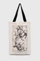 béžová Bavlnená taška dámska z kolekcie Zverokruh - Strelec béžová farba Dámsky