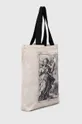 Bavlnená taška dámska z kolekcie Zverokruh - Váhy béžová farba béžová