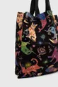 Bavlněná taška dámská z kolekce Den koček černá barva <p>100 % Bavlna</p>