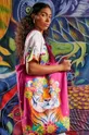 růžová Bavlněná taška z kolekce Jane Tattersfield x Medicine růžová barva Dámský