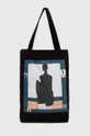 Bavlnená taška dámska z kolekcie Jerzy Nowosielski x Medicine čierna farba čierna