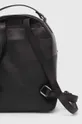 černá Kožený batoh dámský se semišovými prvky černá barva