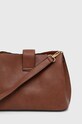 Torebka damska ze skóry ekologicznej z ozdobnymi wstawkami kolor brązowy brązowy RS24.TOD700