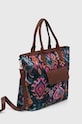 Torebka damska typu shopper wzorzysta kolor turkusowy RS24.TOD916 turkusowy RS24