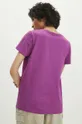 Bavlnené tričko dámske s prímesou elastanu fialová farba <p>95 % Bavlna, 5 % Elastan</p>