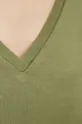 T-shirt bawełniany damski z domieszką elastanu kolor zielony RS24.TSD011 zielony
