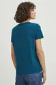 T-shirt bawełniany damski z domieszką elastanu kolor turkusowy 95 % Bawełna, 5 % Elastan