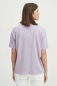 Odzież T-shirt bawełniany damski z efektem sprania kolor fioletowy RS24.TSD060 fioletowy