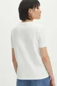 T-shirt bawełniany damski gładki kolor biały 100 % Bawełna