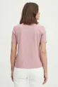 T-shirt bawełniany damski gładki kolor różowy 100 % Bawełna