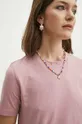 Bavlnené tričko dámsky ružová farba Dámsky