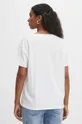 T-shirt bawełniany damski kolor biały 100 % Bawełna