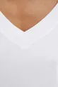 Bavlnené tričko dámsky biela farba