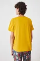 T-shirt bawełniany damski kolor żółty 100 % Bawełna