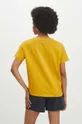 Bavlnené tričko dámsky žltá farba 100 % Bavlna