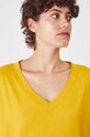 Bavlnené tričko dámske žltá farba žltá RS24.TSD074
