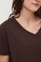 T-shirt damski bawełniany RS24-TSD074 brązowy
