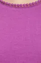 Bavlnené tričko dámsky fialová farba Dámsky