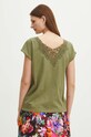 Bavlnené tričko dámske zelená farba zelená RS24.TSD091