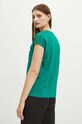 Odzież T-shirt bawełniany damski z ozdobnymi wstawkami kolor zielony RS24.TSD093 zielony