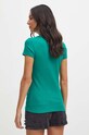 Odzież T-shirt damski prążkowany z domieszką elastanu i modalu kolor zielony RS24.TSD0B3 zielony
